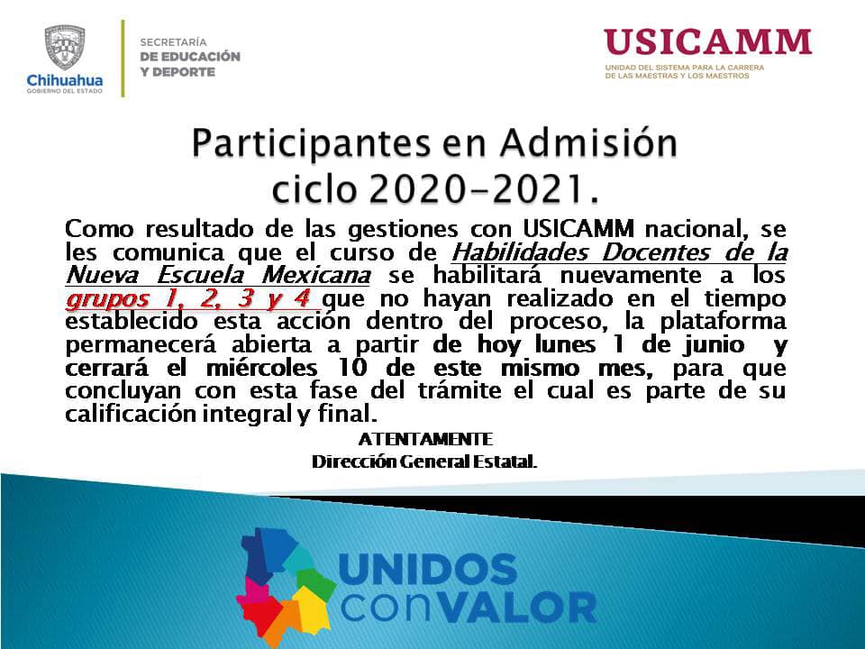 Reabre nuevamente USICAMM Chihuahua curso a aspirantes de Admisión que no lo hicieron a tiempo y ...