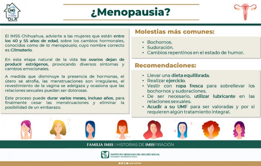 Climaterio Menopausia Importantes Cambios Hormonales En La Mujer Imss Chihuahua 2869