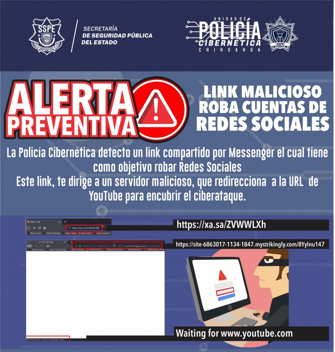 Alerta Polic A Cibern Tica Sobre Link Que Roba Cuentas De Redes Sociales