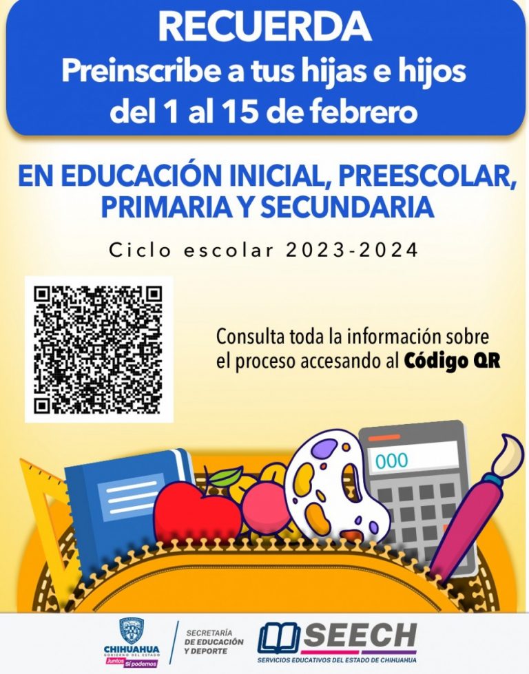 Inicia proceso de preinscripciones a Educación Básica para el ciclo