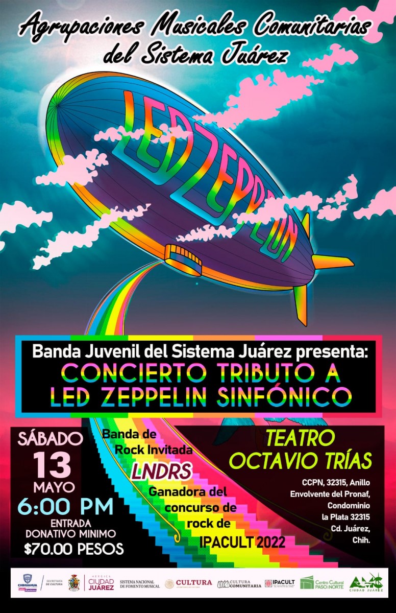 Concierto tributo a Led Zeppelin Sinfónico, en Ciudad Juárez